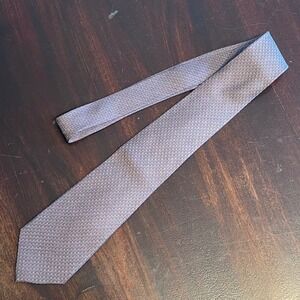 Korean Air Men Blue Geometric Teardrop Silk Blend Necktie Airline Memorabilia‎